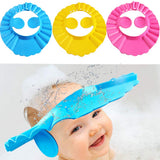 New Baby Shower Cap with Ear Protection Bath Caps Adjustable Soft Shampoo Bathing Hat for Kids