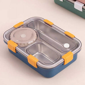 Stainless Steel Insulated Bento Lunch Box with 3 Compartments