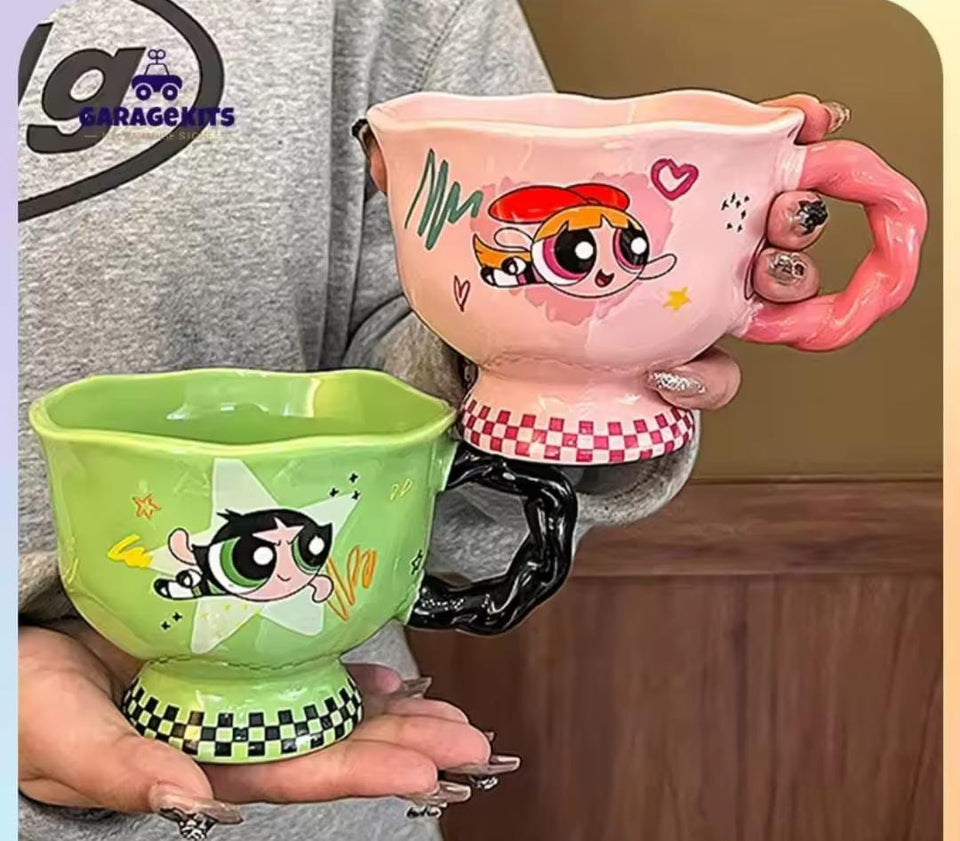 Powerpuff Girls Ceramic Mug - High-Quality Breakfast Cup & Decorative Gift