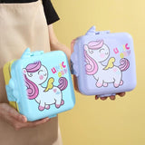 Stainless Steel Leak-Proof Lunch Box with Sauce Bowl – Available in Panda, Parrot, Unicorn, and Mermaid Characters